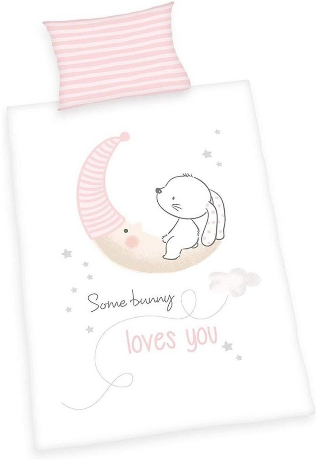 Herding Baby Bettwäsche Little Bunny 100 x 135 und 40 x 60 cm Bild 1