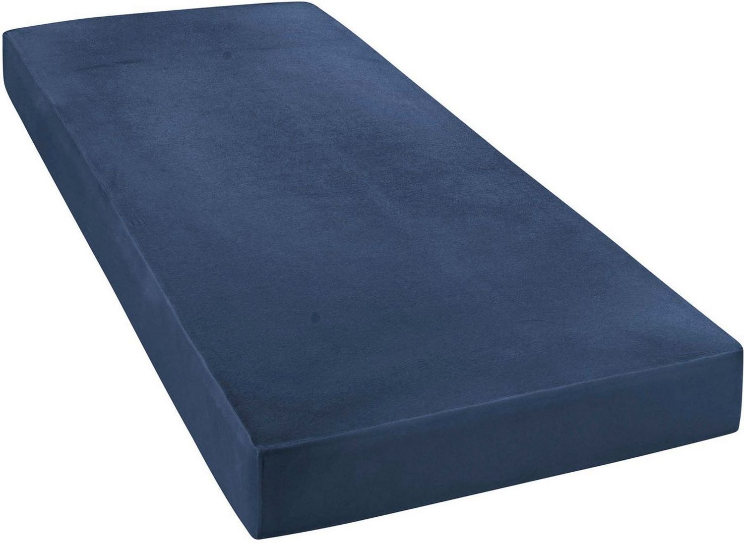 Janine Spannbettlaken ELASTIC 5002, Gr. 200x200 cm, Fb. 82 marine, Elastic-Jersey Bild 1