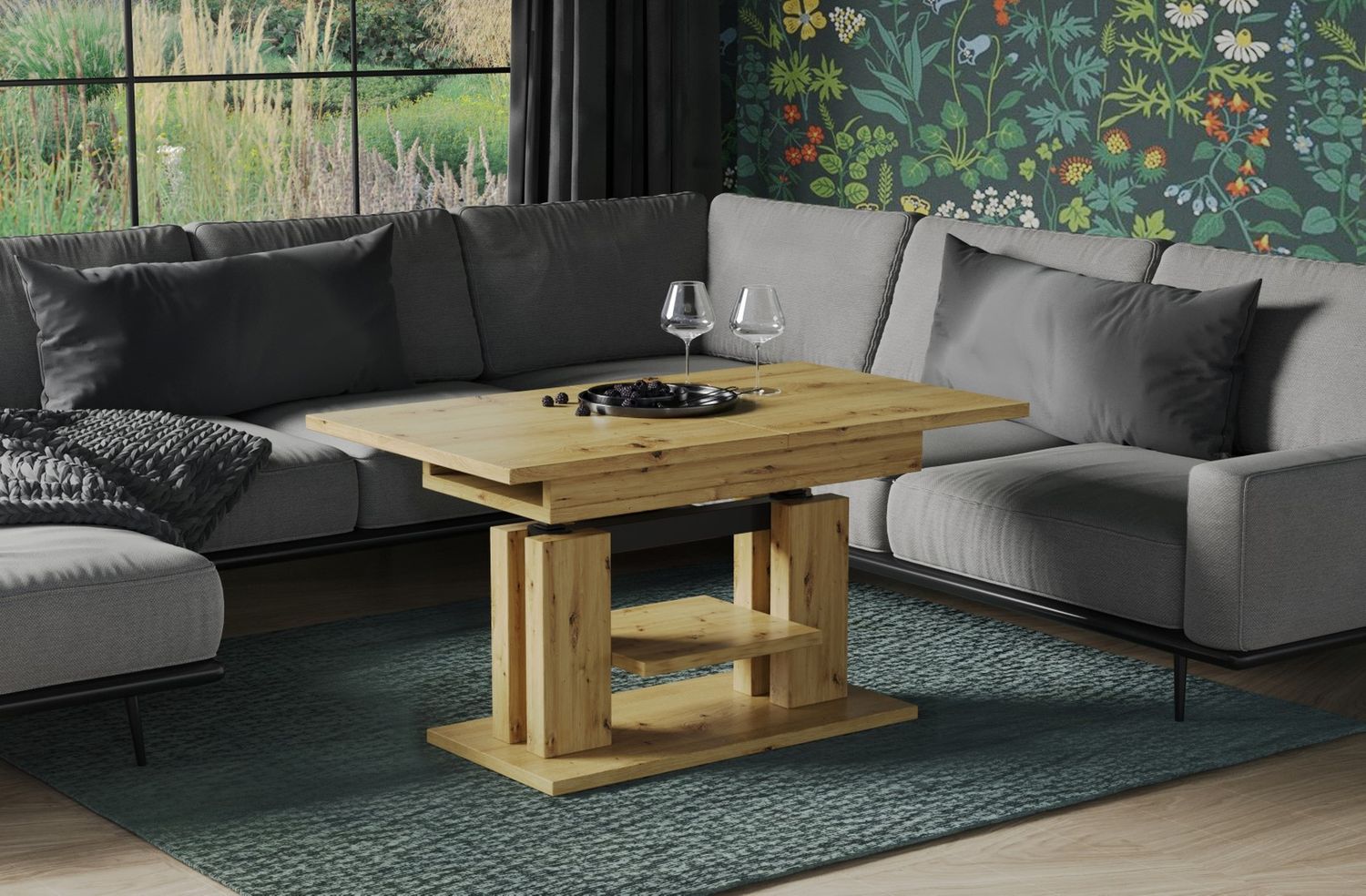 Ausziehbarer Couchtisch Iso Bild 1