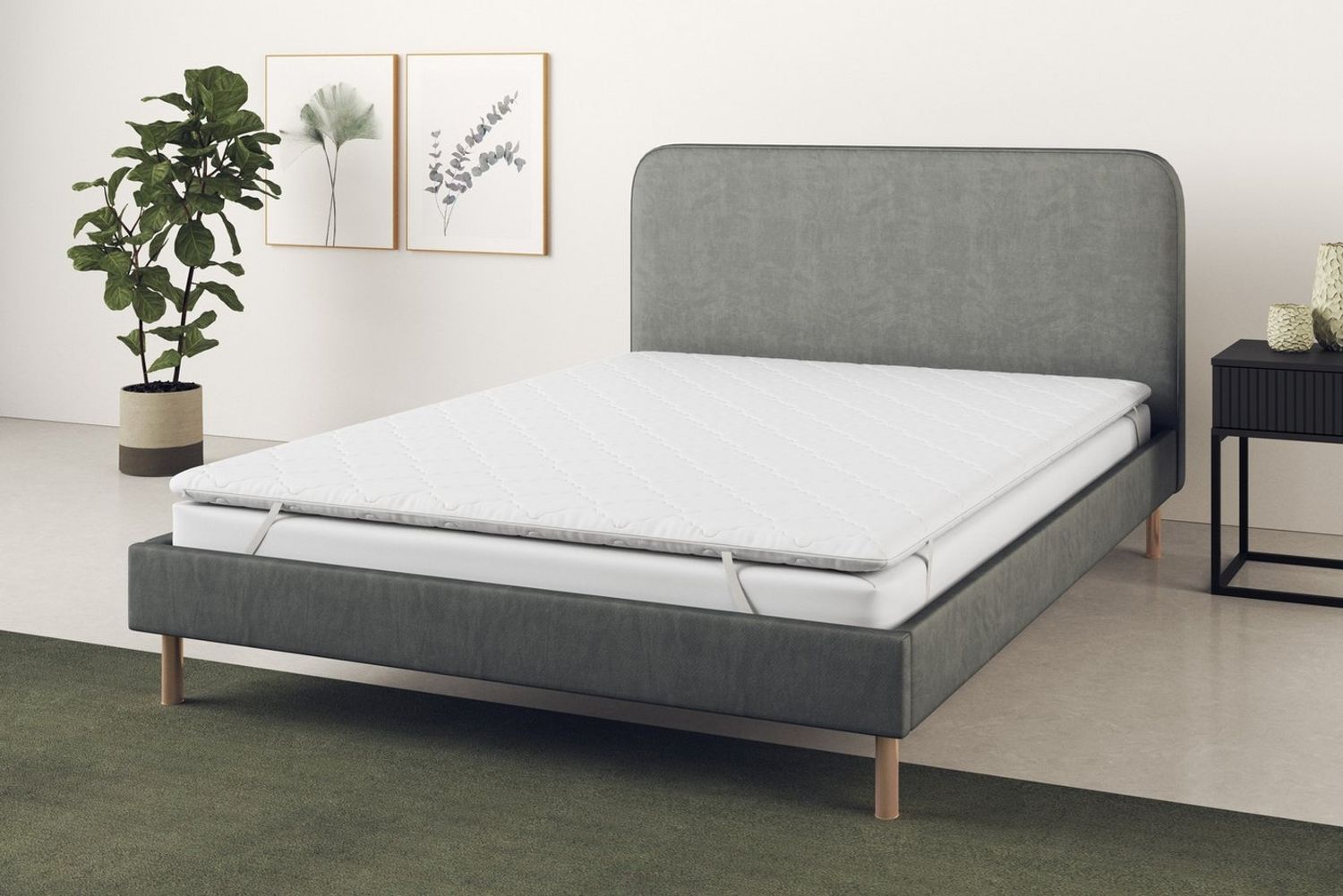 OTTO home, Topper Isay, Topper 90x200, 140x200, 180x200 cm, 6 cm hoch, Komfortschaum, Matratze, Boxspringbett, Allergiker geeignet (Hausstauballergiker) Bild 1