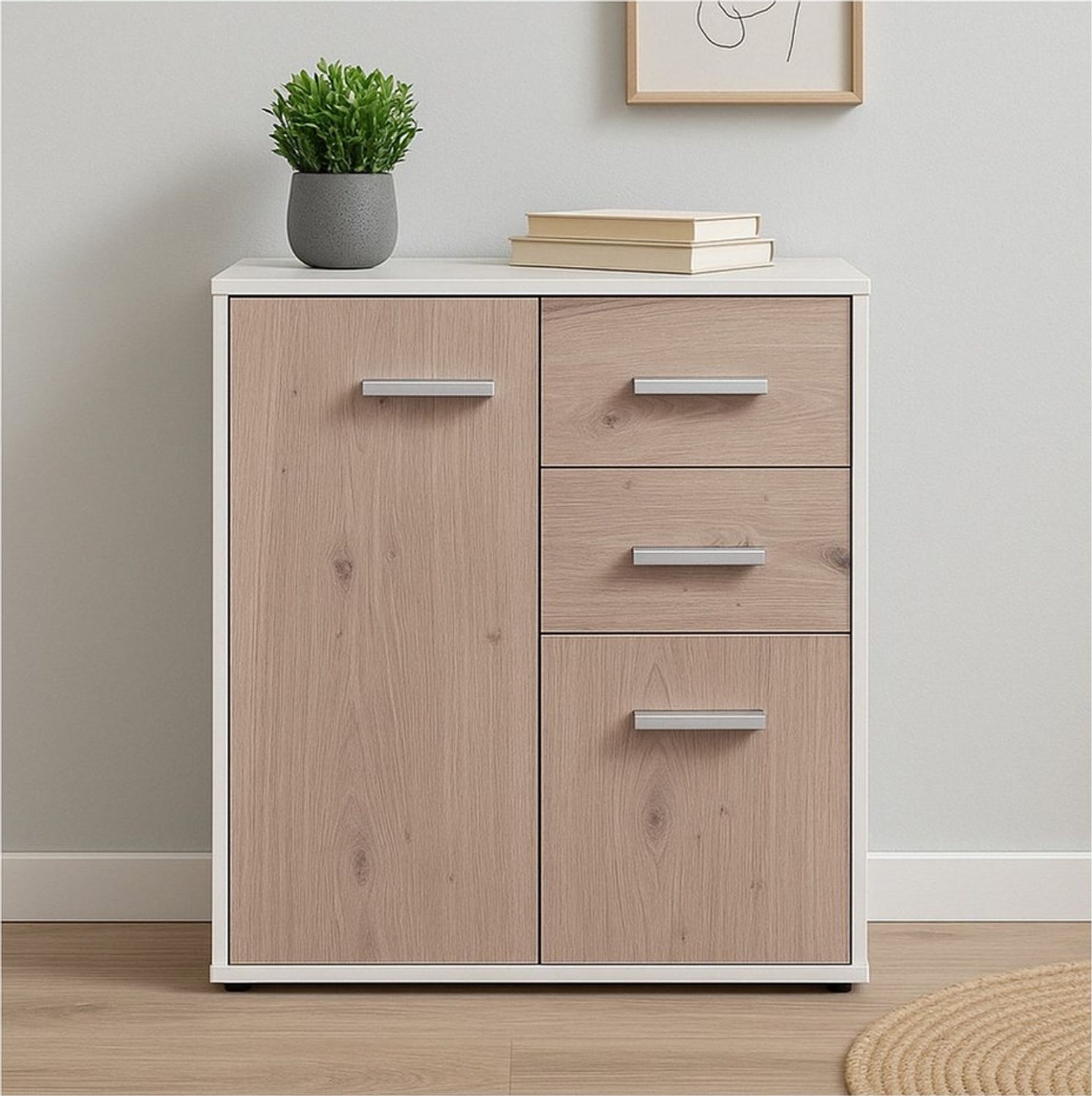 HTI-Line Kommode Kommode Nina mit zwei Schubladen (Stück, 1 Kommode), Anrichte Sideboard Schrank Bild 1