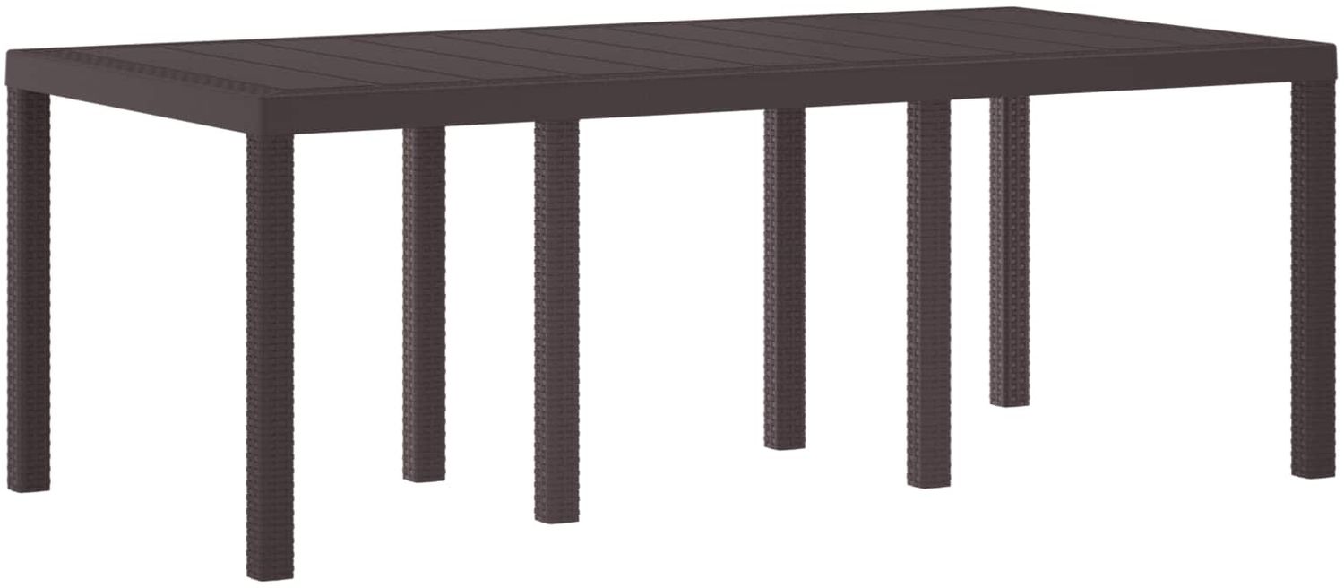 vidaXL Gartentisch Braun 200 x 100 x 73 cm Poly-Rattan 871689 Bild 1
