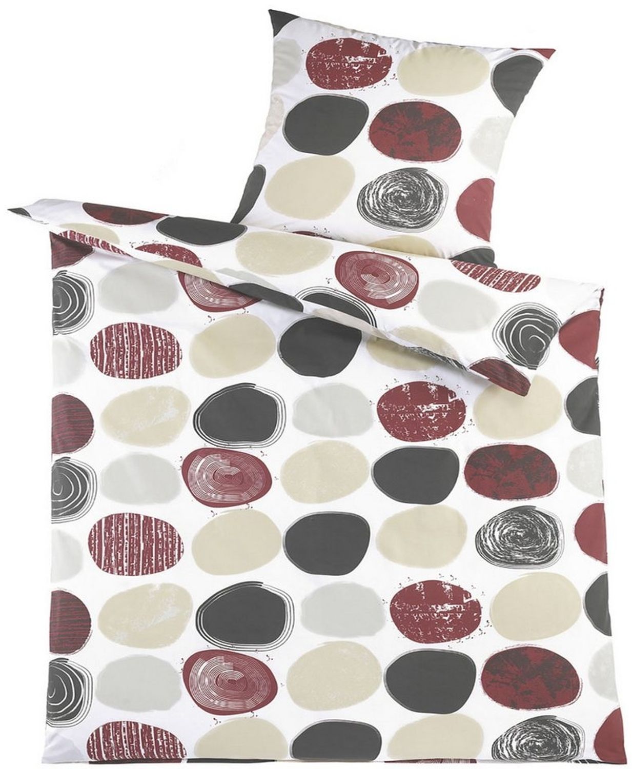 KH-Haushaltshandel Bettwäsche 2-tlg. Renforce Bettwäsche, 135x200 + 80x80cm, Punkte, Renforcé, 2 teilig, 100% Baumwolle, Renforcé, weiß, multicolor Punkte Bild 1