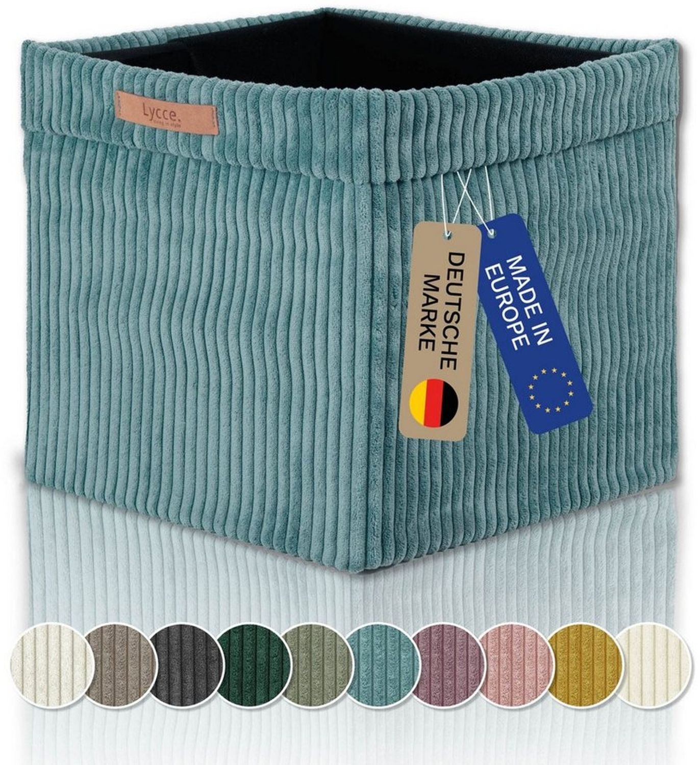 Lycce Regalkorb Kallax Boxen Cord 1 Stk. türkis, Aufbewahrungsbox faltbar 33x33x31cm (1 St) Bild 1