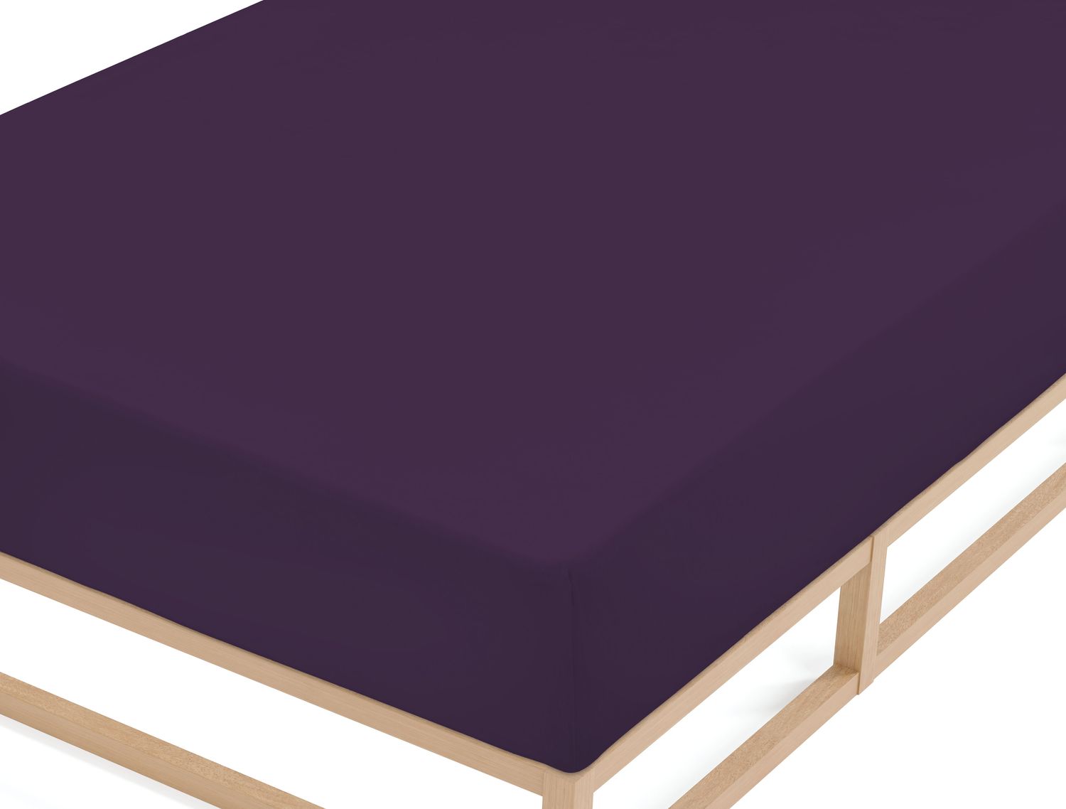 biberna Feinbiber-Spannbetttuch 0002744, dunkel violett, 1x 140x200 cm - 160x200 cm Bild 1