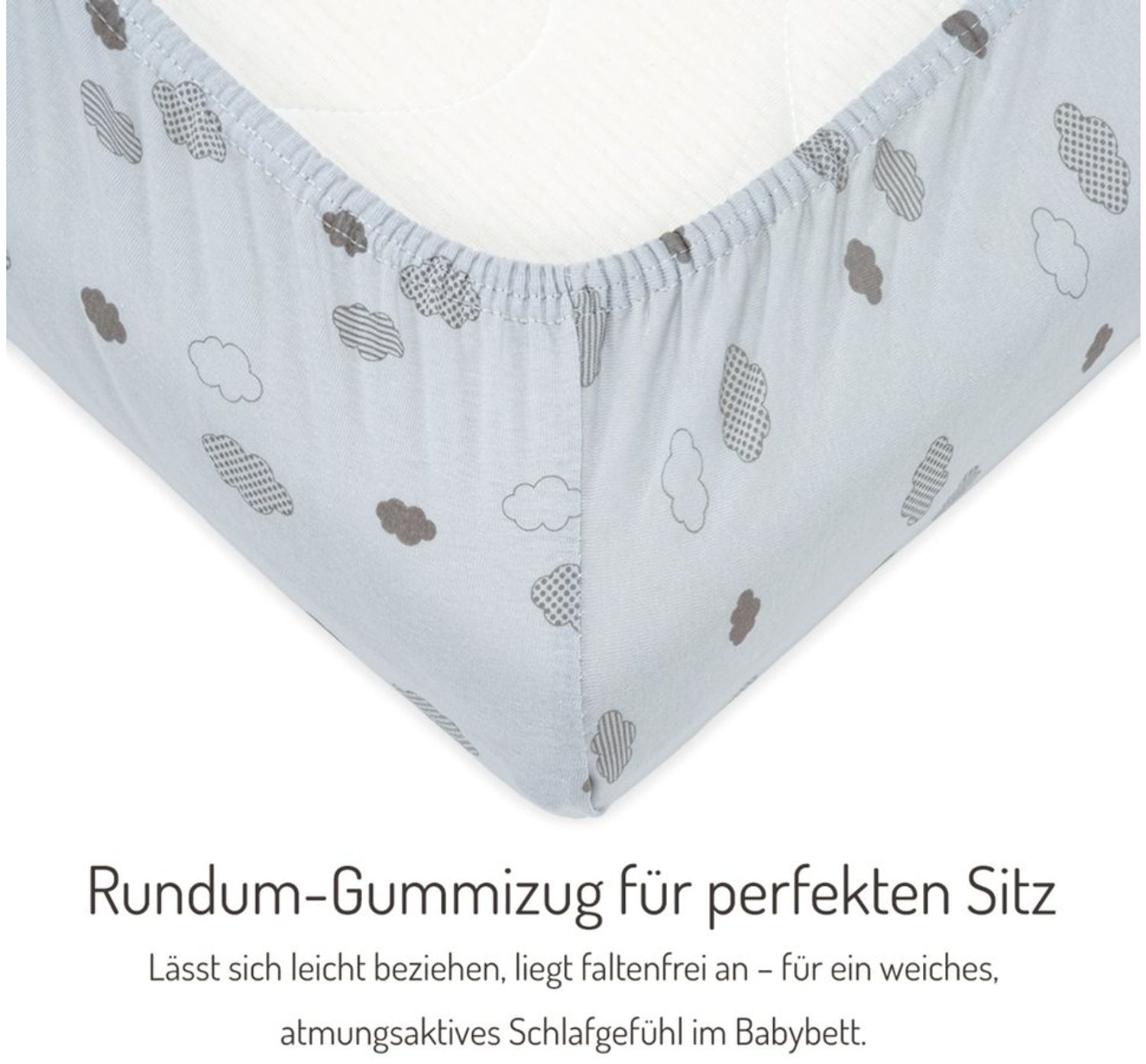 Fabimax 2678 Spannbettlaken Jersey für Beistellbett 55x90 creme Bild 1