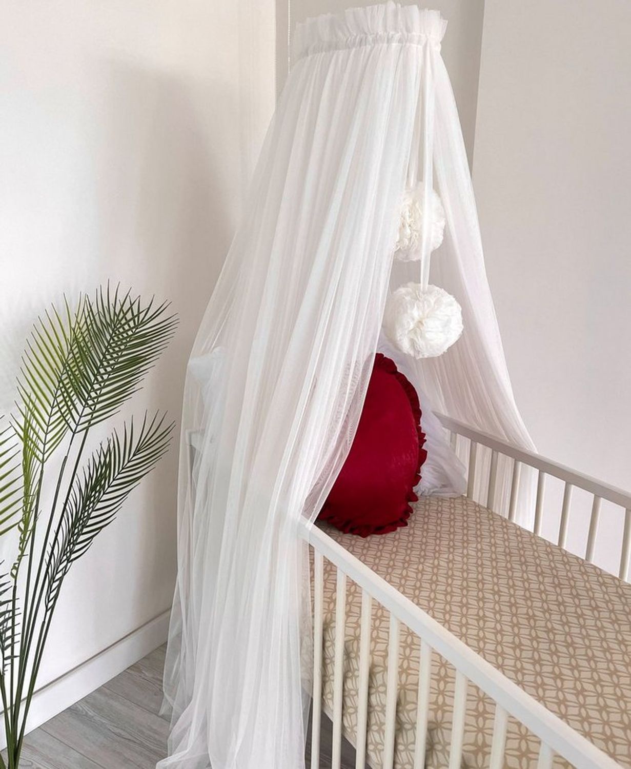 Baby Fancyroom Betthimmel Betthimmel aus 12 Meter Tüll aus 1. Klasse für Kinderbett Gitterbett, Himmel für Babybett Kinderbett Bild 1