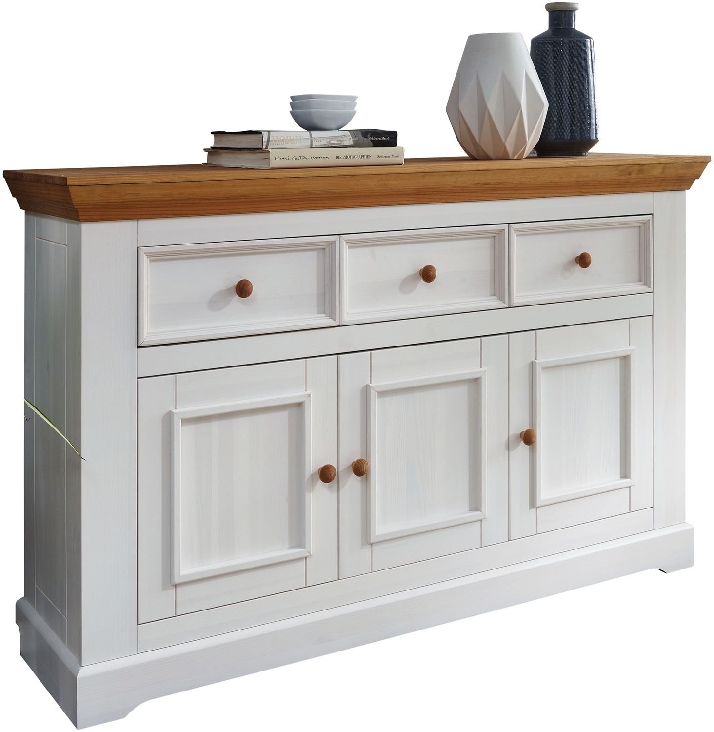 Anrichte >WZ-0133< (BxHxT: 149x94x42 cm) in weiß - 149x94x42 (BxHxT) Bild 1