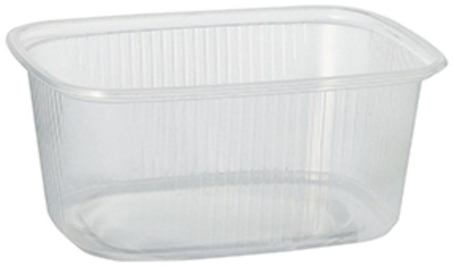 100 Verpackungsbecher, PP eckig 250 ml 4,9 cm x 8,1 cm x 10,8 cm transparent Bild 1
