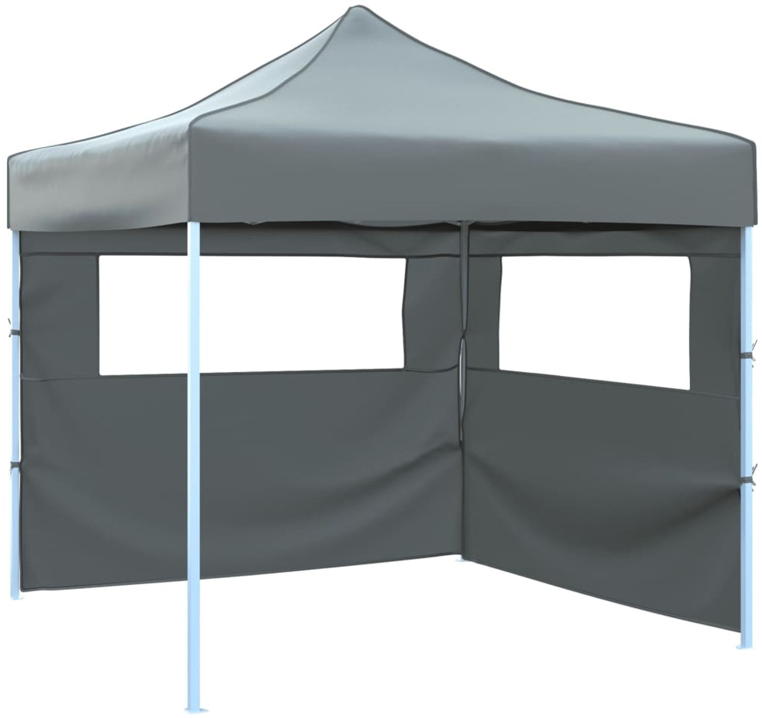 vidaXL Faltzelt Partyzelt Pop-Up mit 2 Seitenwänden 3 x 3 m Anthrazit 44965 Bild 1