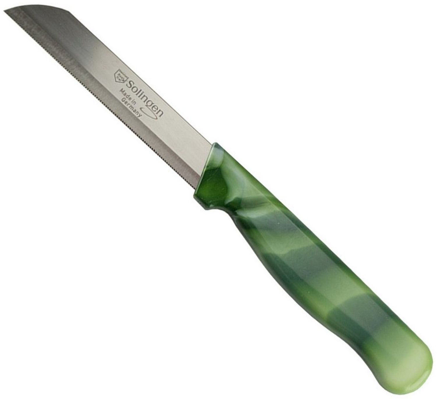 Visaggio Obstmesser Solingen Allzweckmesser Schälmesser Gemüsemesser Küchenmesser, Wellenschliff Solingen Messer, Marmor Optik, Edelstahl (rostfrei) Bild 1