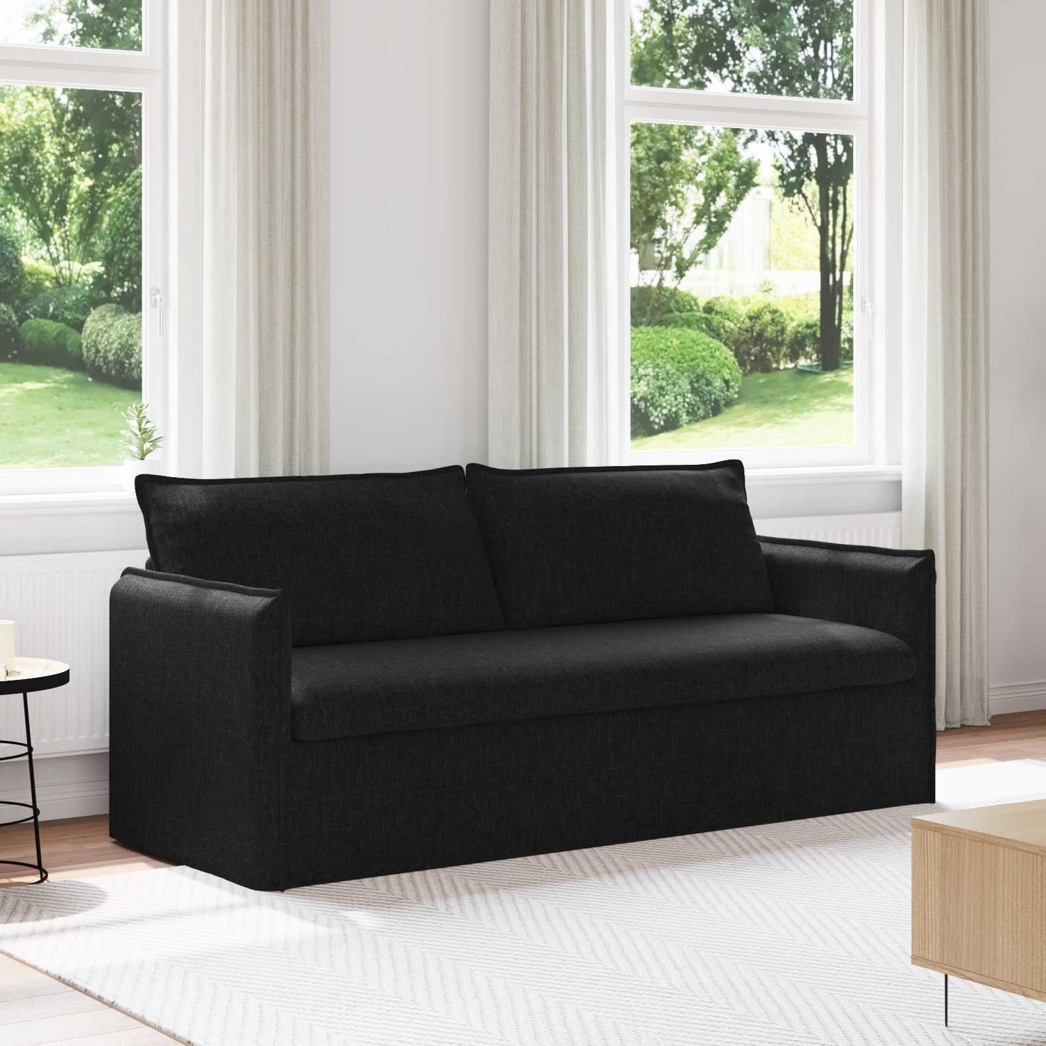 vidaXL Sofa Schwarz 196 x 82 x 85 cm Stoff 42024527 Bild 1