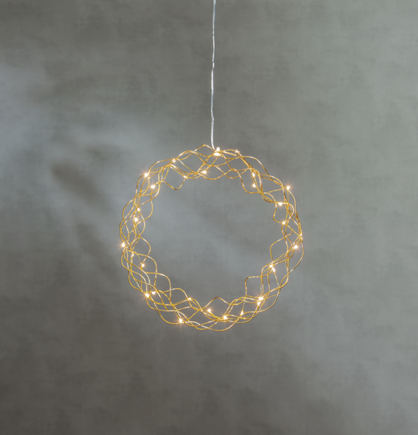 LED-Dekoleuchte Curly Dewdrops, Metall, messingfarben Bild 1