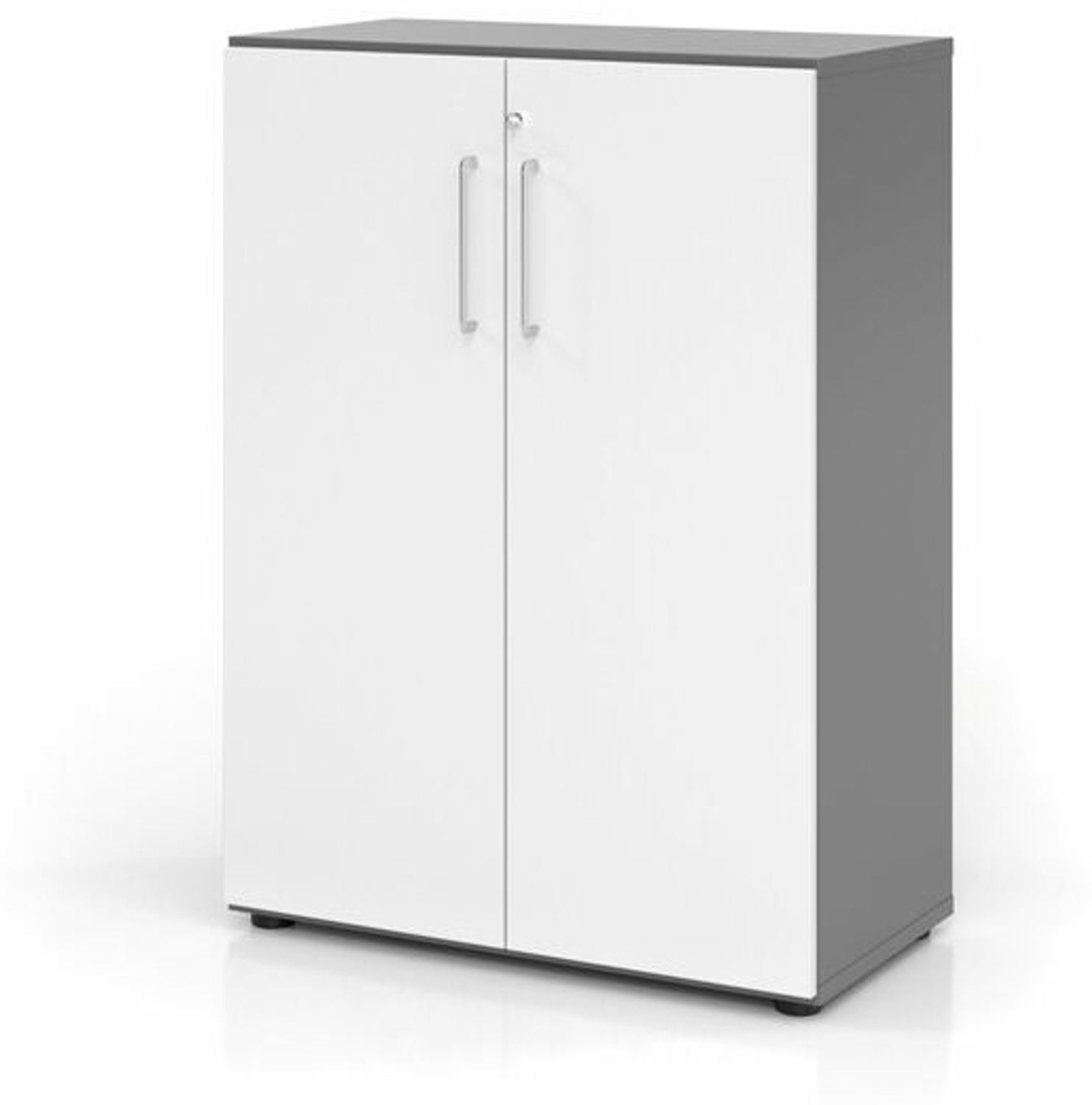 Serie 9' Schrank, Graphit/Weiß, BxTxH 80 x 42 x 110 cm Bild 1