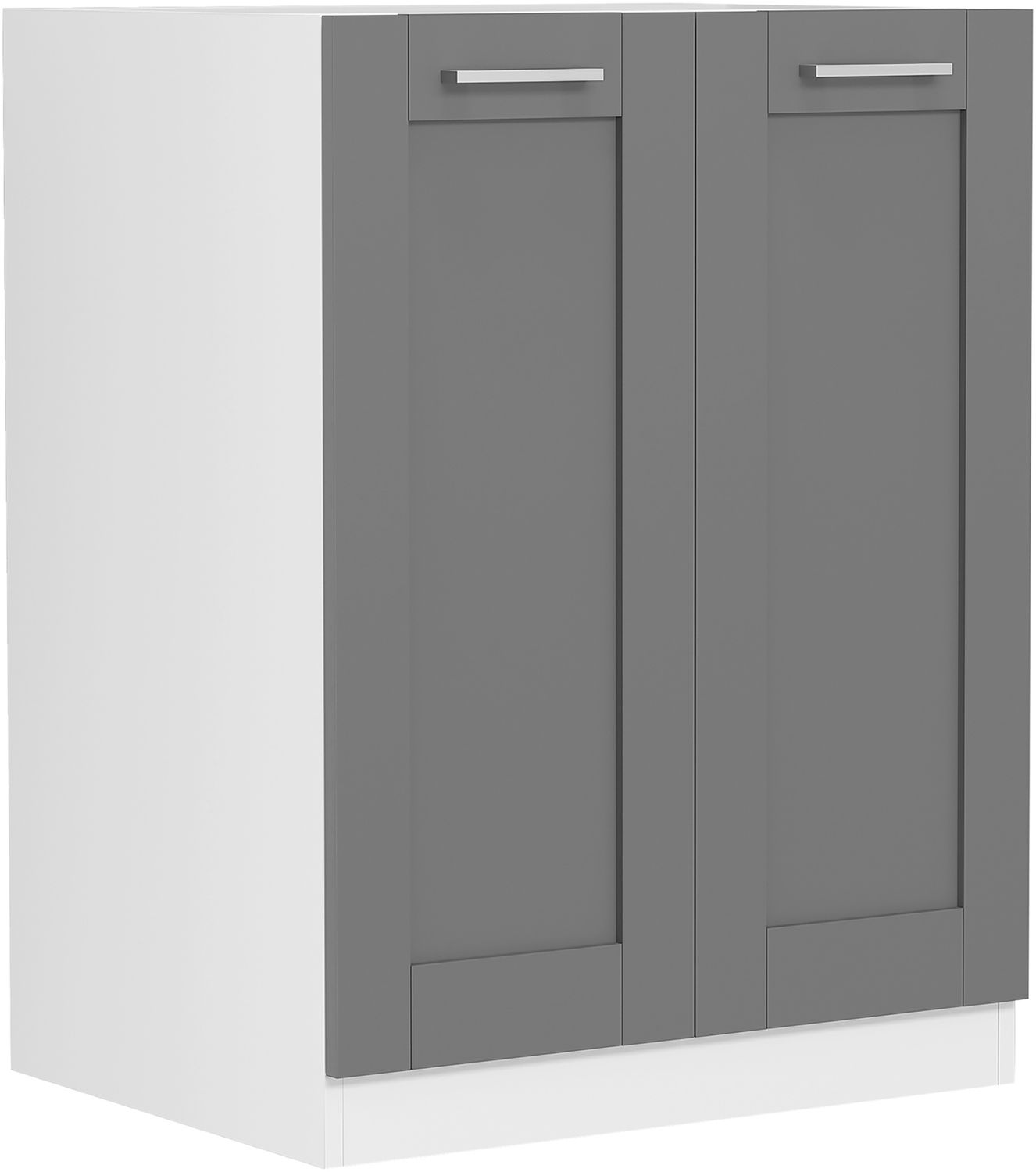 VCM Küchenmöbel Unterschrank Colura 919354 Weiß / Anthrazit H. 82 x B. 60 x T. 46 cm Bild 1
