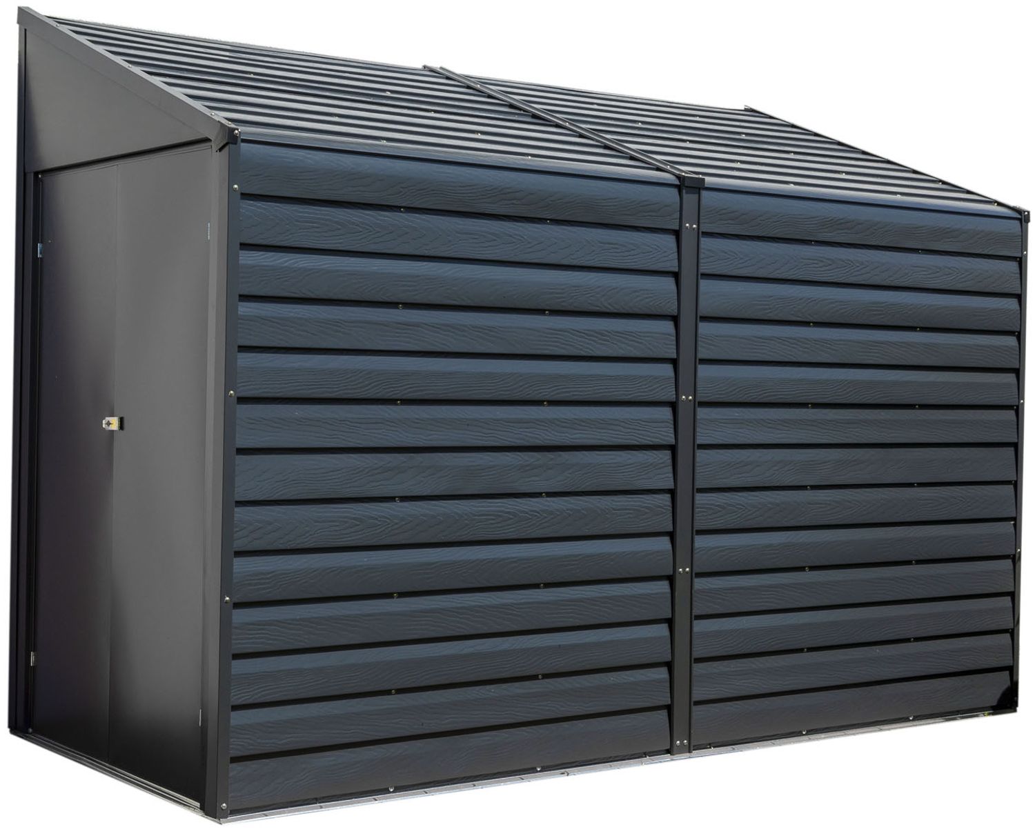 Spacemaker Metall Gerätehaus Anlehnhaus 410 | Grau Bild 1