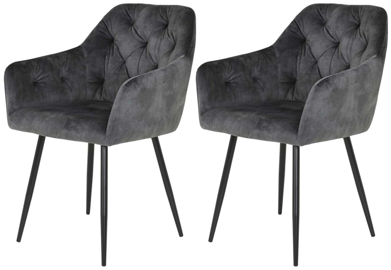 2er Set Sesselstuhl Tina - Anthrazit Bild 1