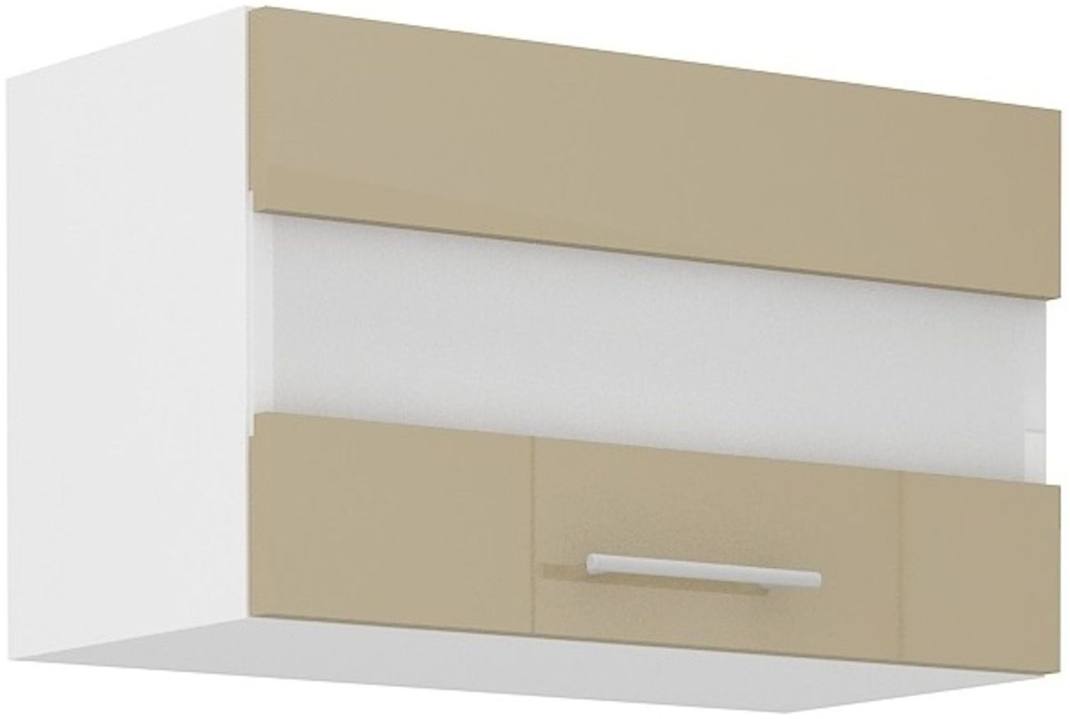 Küche Glashängeschrank 60 Lara Cappuccino Hochglanz Küchenzeile Küchenblock Bild 1