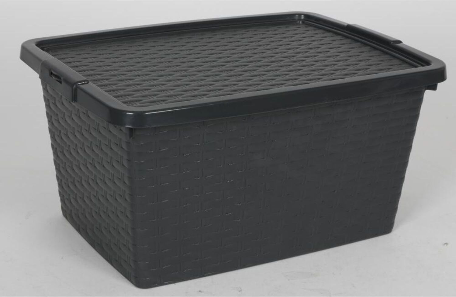 16x Box "INTRIGO" 20L 43x32x22cm Aufbewahrungskorb Lagerungskiste mit Deckel Bild 1