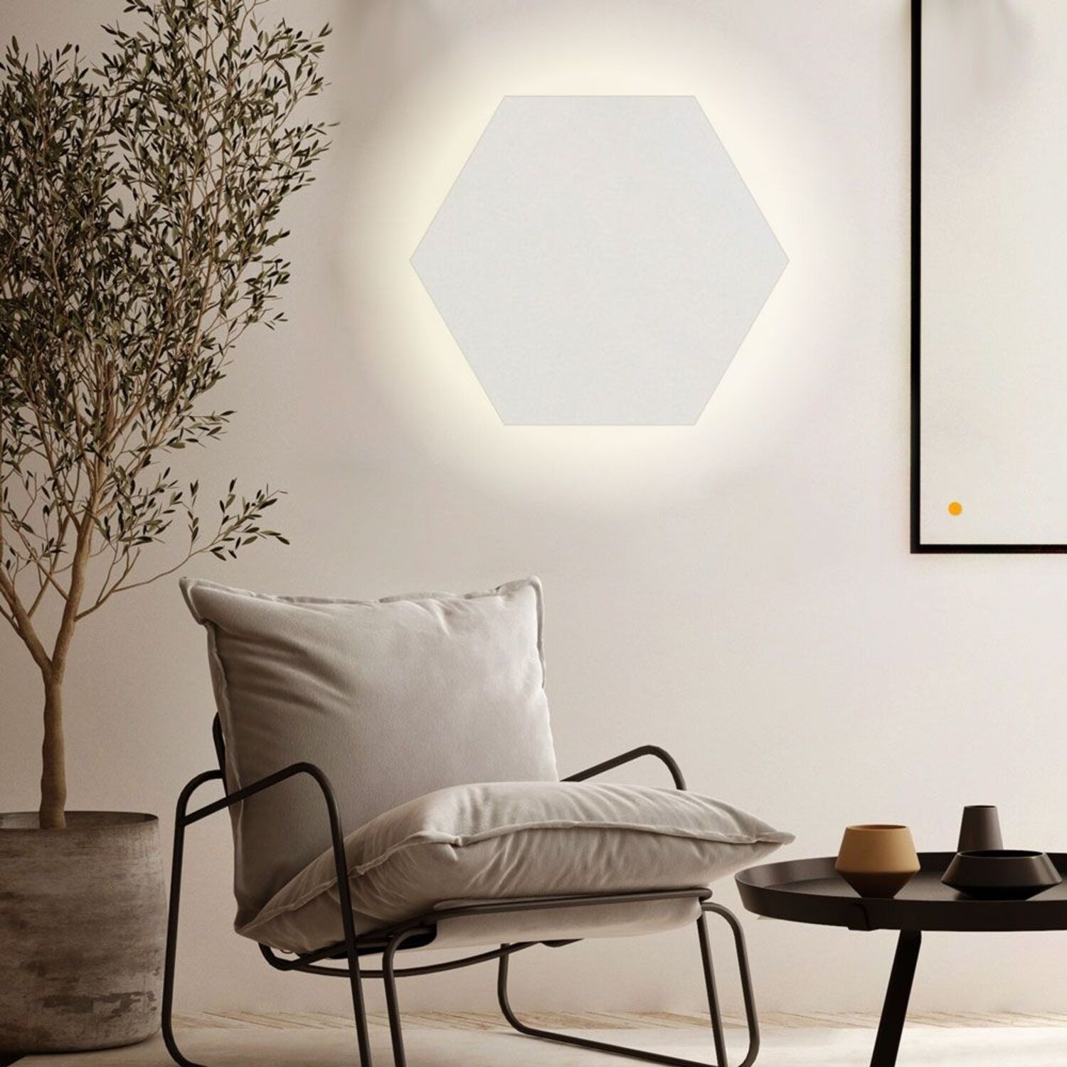 s.luce Hive indirekte LED Wandleuchte Weiß Ø 55cm Bild 1