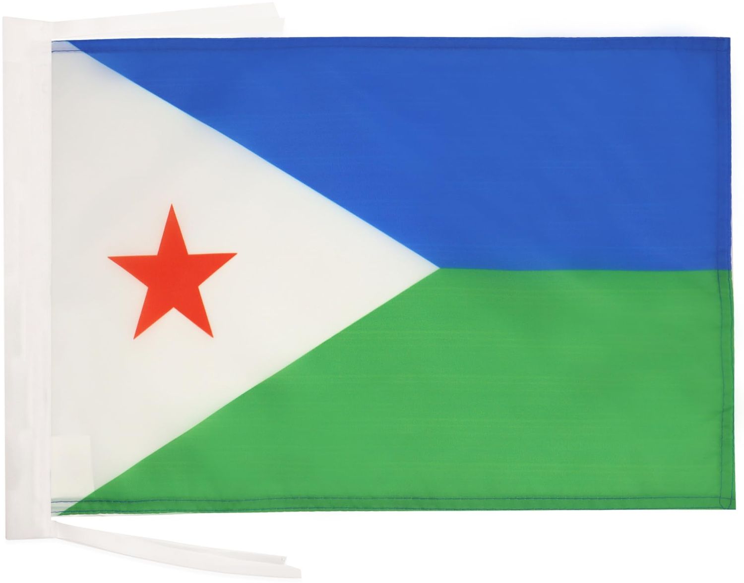 AZ FLAG - Flagge Dschibuti - 45x30 cm Mit Kordel - Republik Dschibuti Fahne 30x45 Cm - Flaggen Bild 1