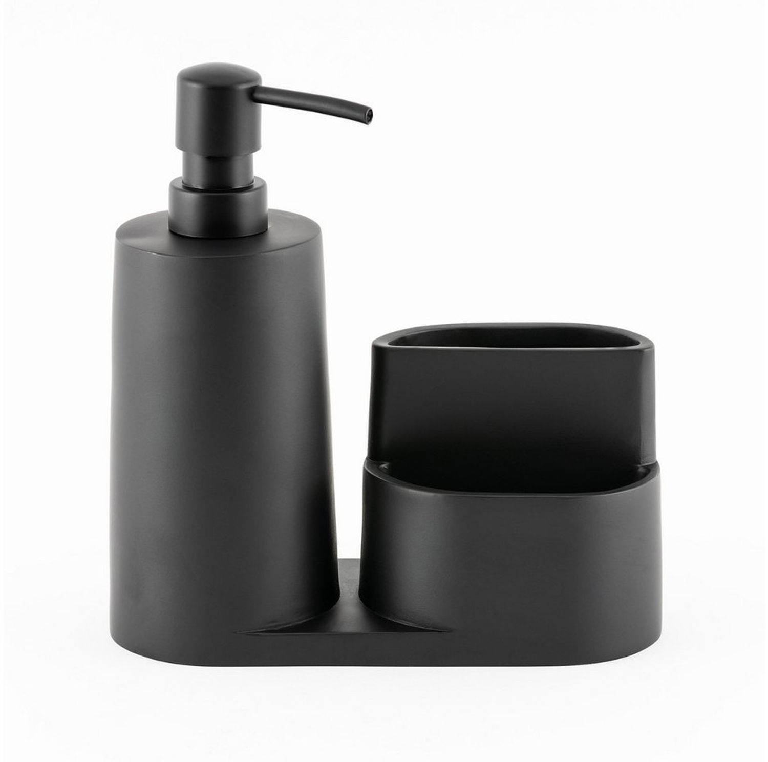 Hanseküche Küchenorganizer-Set Spülbeckenorganizer, (Küchen Organizer Spül Set in Schwarz Matt, Schwarzer Spülmittelspender, Design Spülbecken Organizer), Organizer aus Kunststein Bild 1