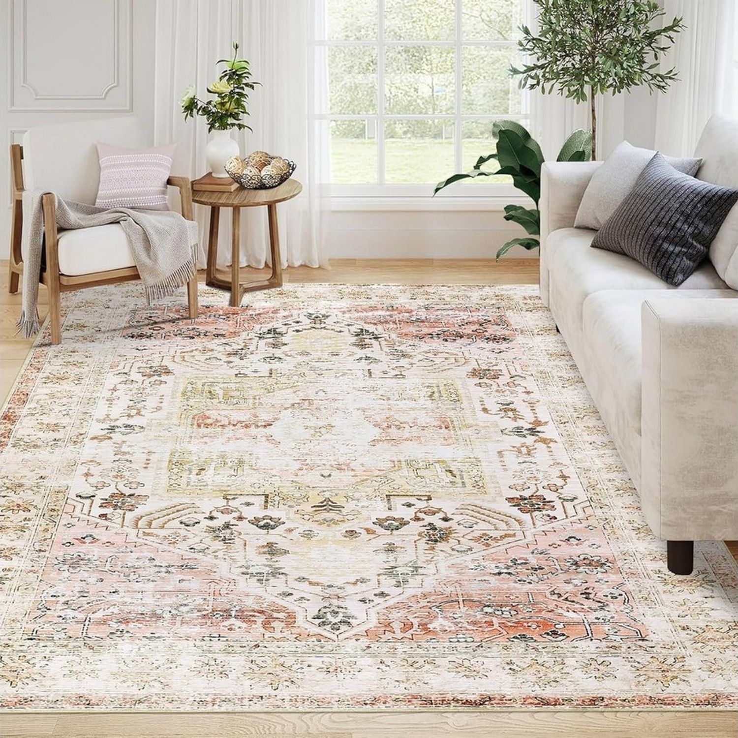 GarveeMore Teppich weiche moderne abstrakte Muster Teppiche, Maschine waschbar,Rutschfester Teppich,für Schlafzimmer Wohnzimmer Bild 1
