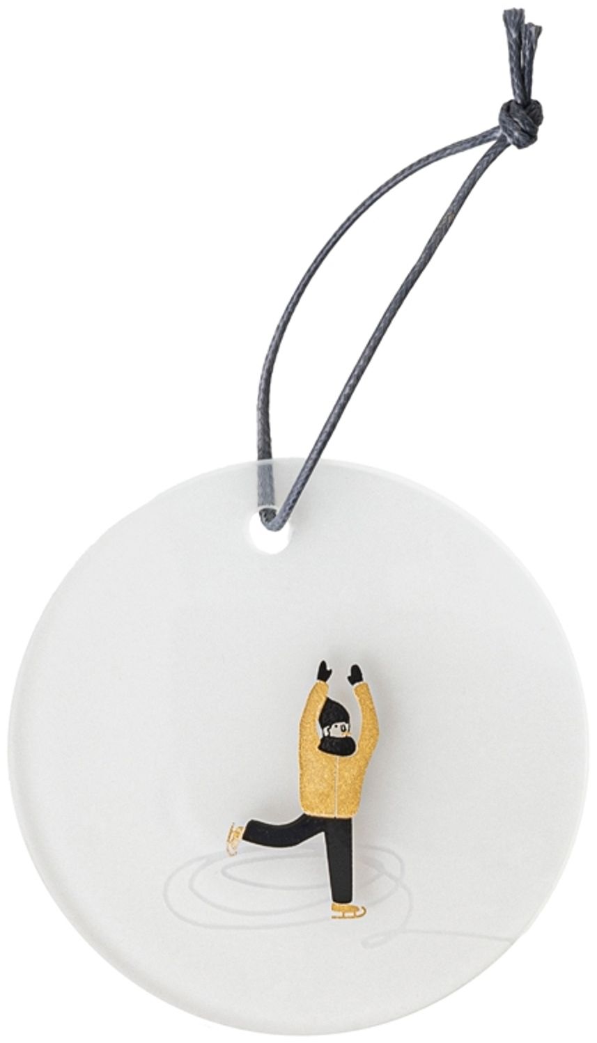 Räder Schneetag Glashänger Schlittschuh fahren D. 7cm Bild 1