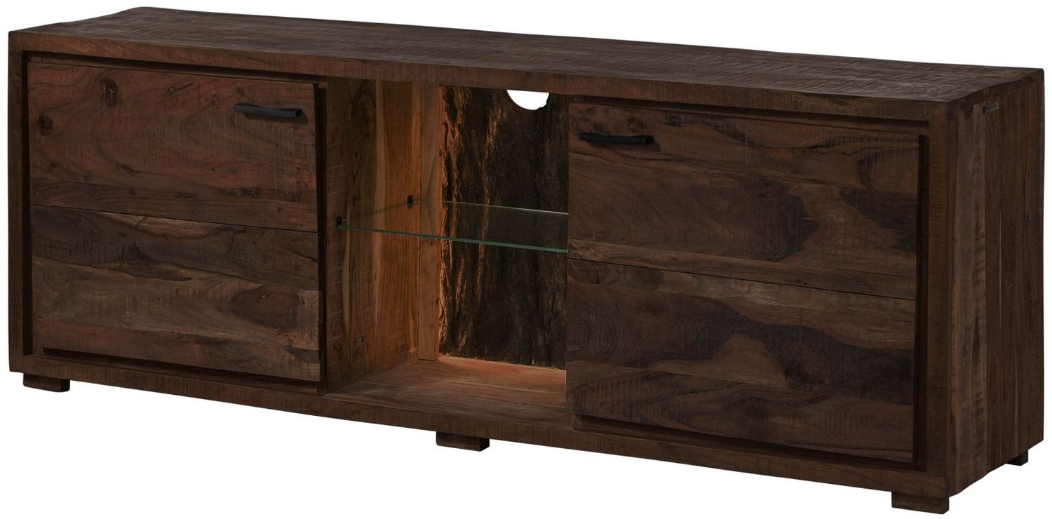 TV-Board Akazie 175x40x63 dunkelbraun lackiert BARK #211 Bild 1