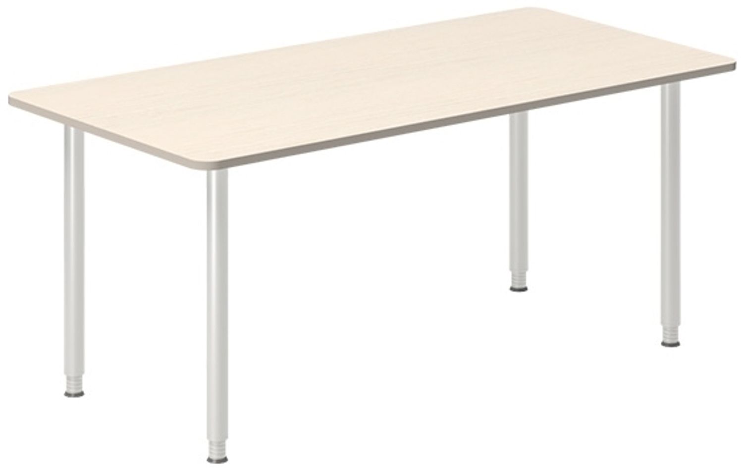 Schreibtisch DNA Birke 1800x800 mm I-Gestell/Weiß Bild 1