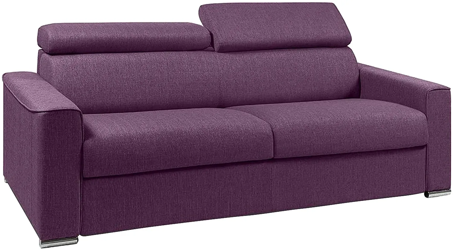 Vente-unique - VIZIR Sofa Stoff Violett - B 223 cm94 cm x H 110 cm95 cm x L 216 cm Bild 1