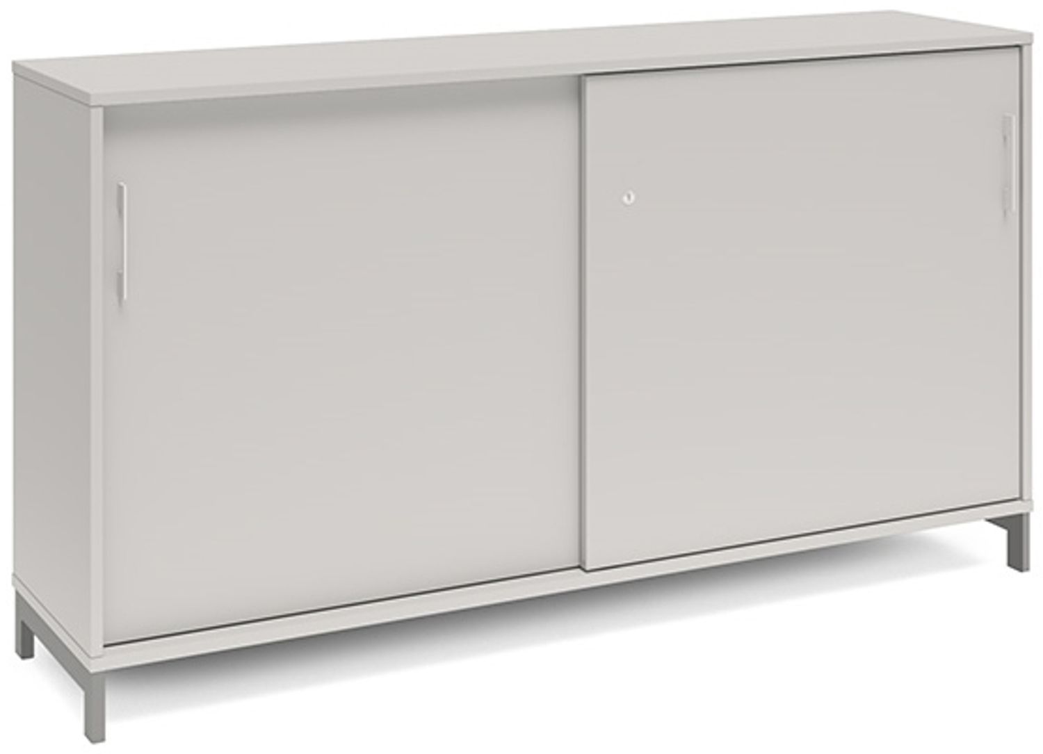 Büroschrank DNA 1600x890 mm hellgrau/alu-grau Schiebetür 2A4 Bild 1