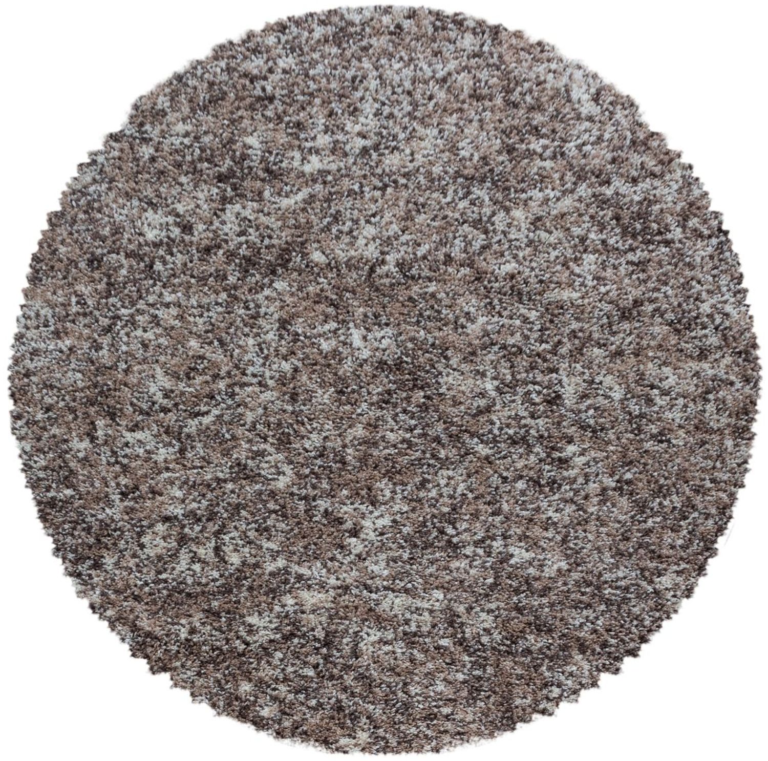 Hochflor Teppich Enrico rund - 200 cm Durchmesser - Beige Bild 1