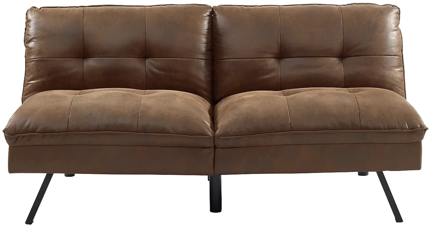 Vente-unique - PEGULA Sofa StoffStoff Braun - B 95 cm x H 83 cm x L 172 cm Bild 1