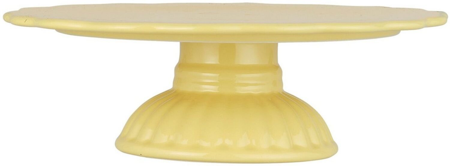 Tortenplatte Kuchenplatte Fuß Mynte Keramik Lemonade Gelb Ib Laursen 2079-04 Bild 1