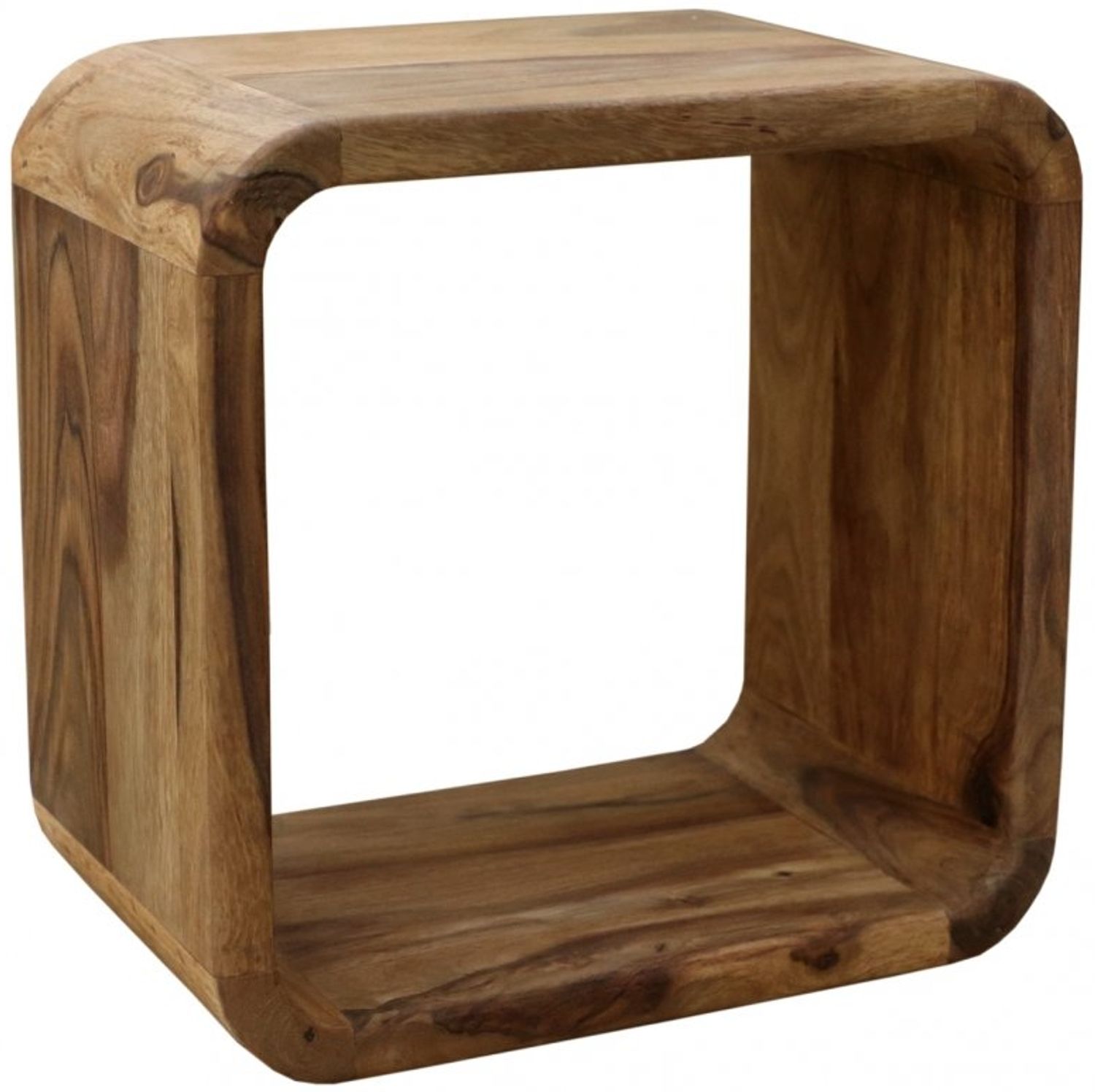Wandregal Tina 35x35x22 aus Sheesham-Massivholz Bild 1