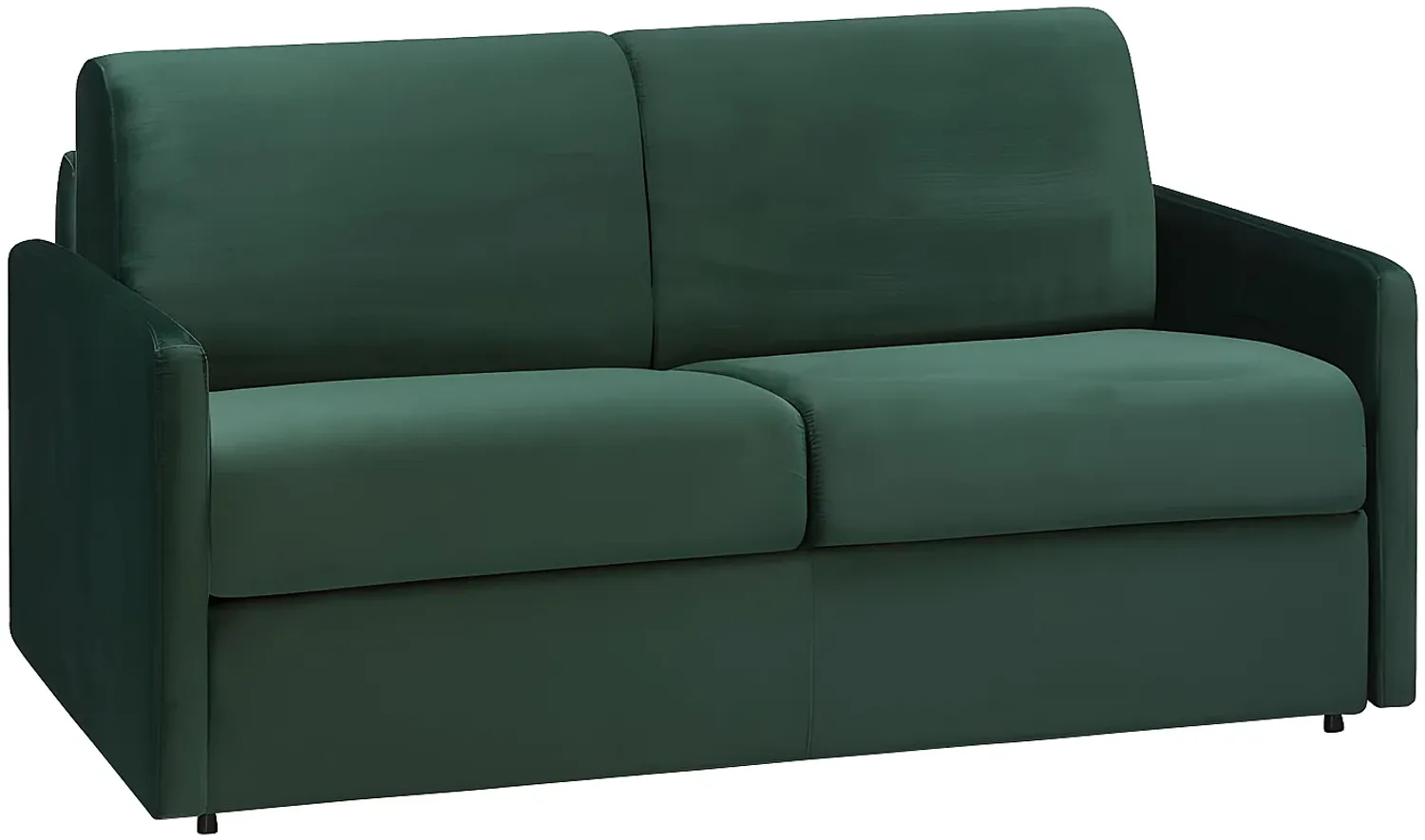 Schlafsofa 3-Sitzer Samt CALIFE - Tannengrün - Liegefläche: 140 cm - Matratzenhöhe: 14 cm Bild 1
