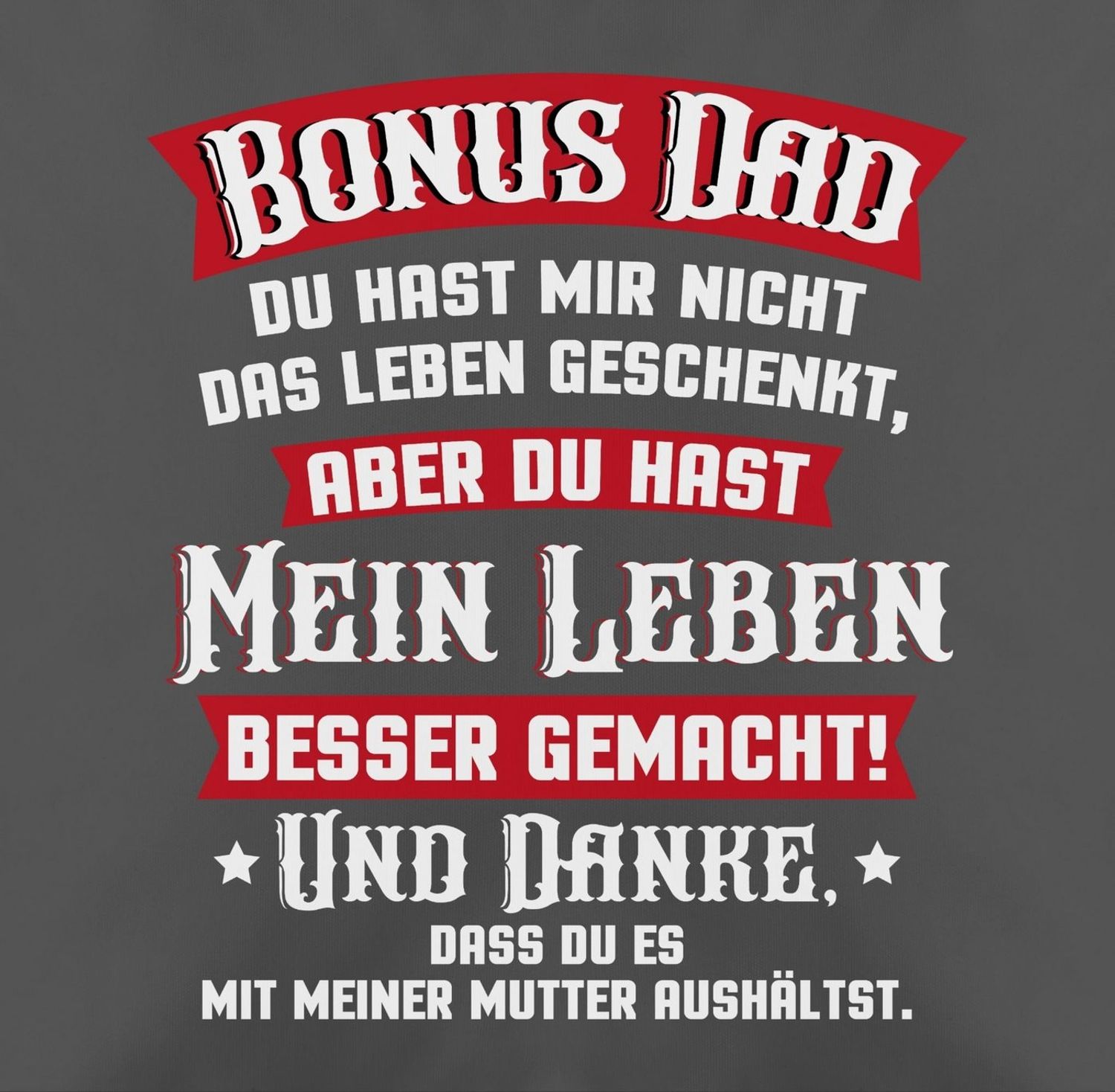 Shirtracer Dekokissen Bonus Dad - rot/weiß, Vatertagsgeschenk Kissen Bild 1