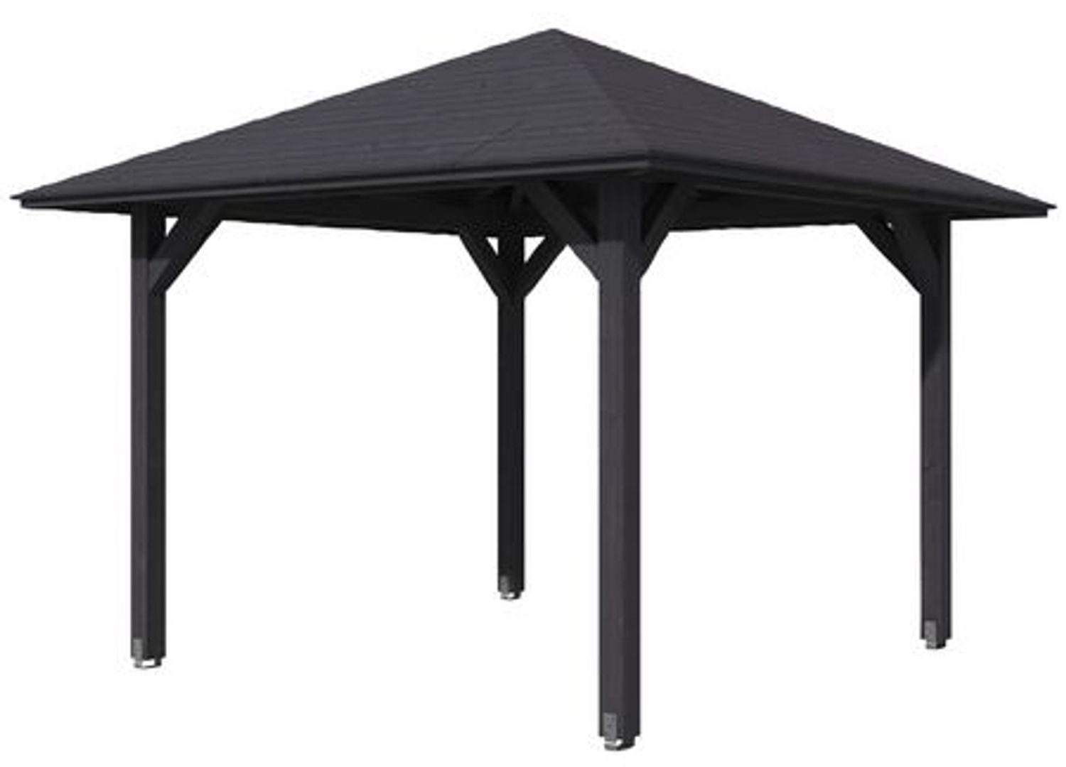 SKANHOLZ Pavillon, Zeltdach, viereckig, BxT: 374x374 cm schiefergrau Gartenpavillon Bild 1