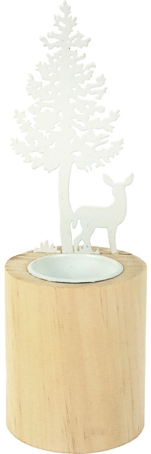 TrendLine Deko Kerzenhalter aus Holz, 7 x 19,5 cm Bild 1