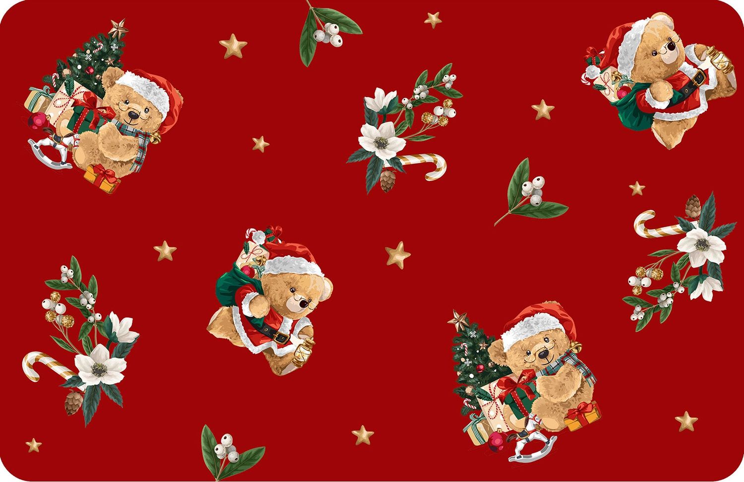 Tischset Weihnachten TEDDY Bild 1