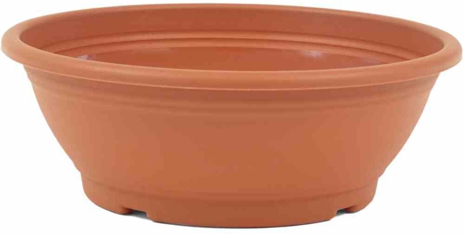 Schale Ø 40 x 14,5 cm, terracotta Rundes Kunststoffgefäß mit Bodenlöchern Bild 1