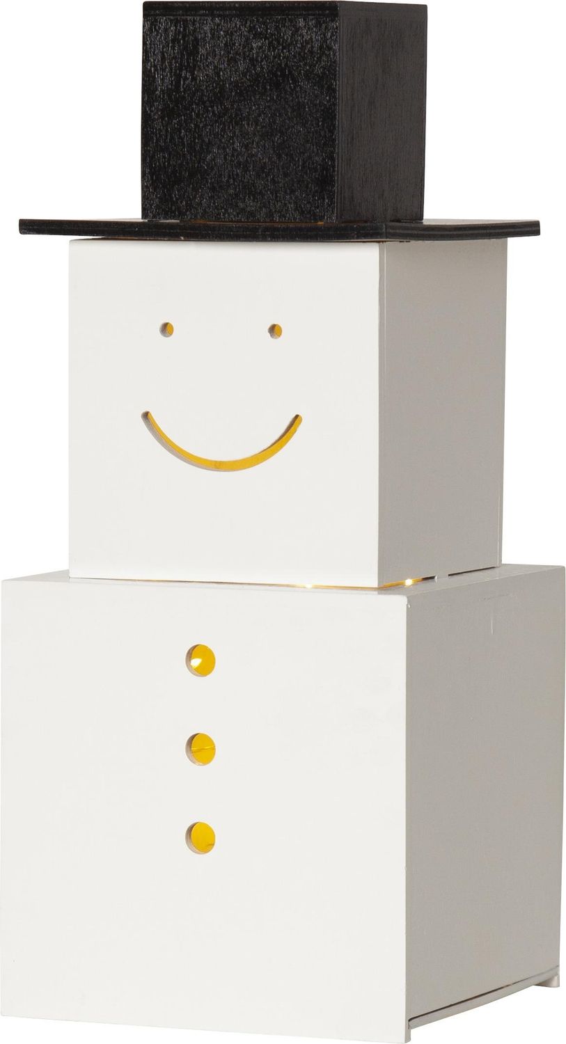 Weihnachtsleuchte Snowman Holz LED Timer H 295cm Bild 1