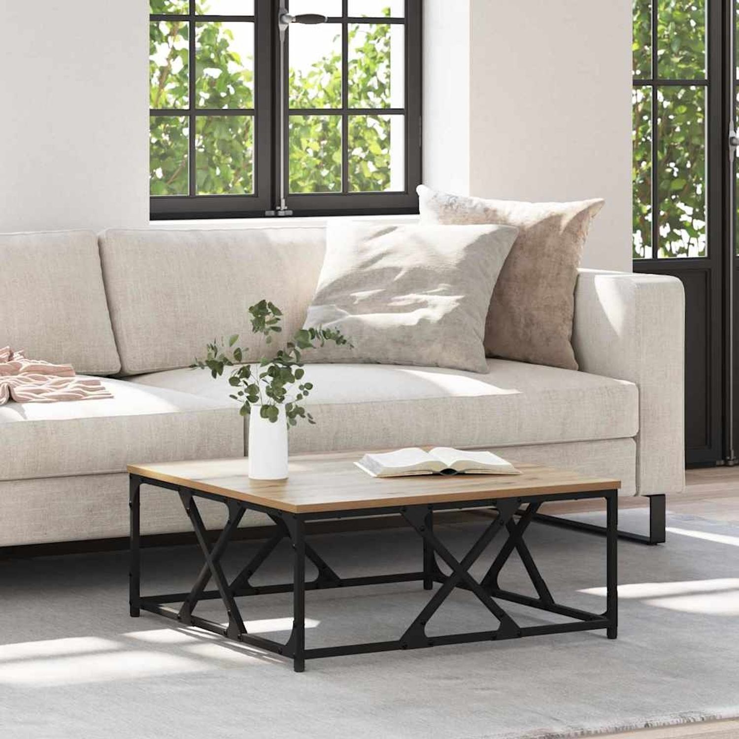 vidaXL Couchtisch Artisan-Eiche 70 x 70 x 30 cm Holzwerkstoff 882773 Bild 1