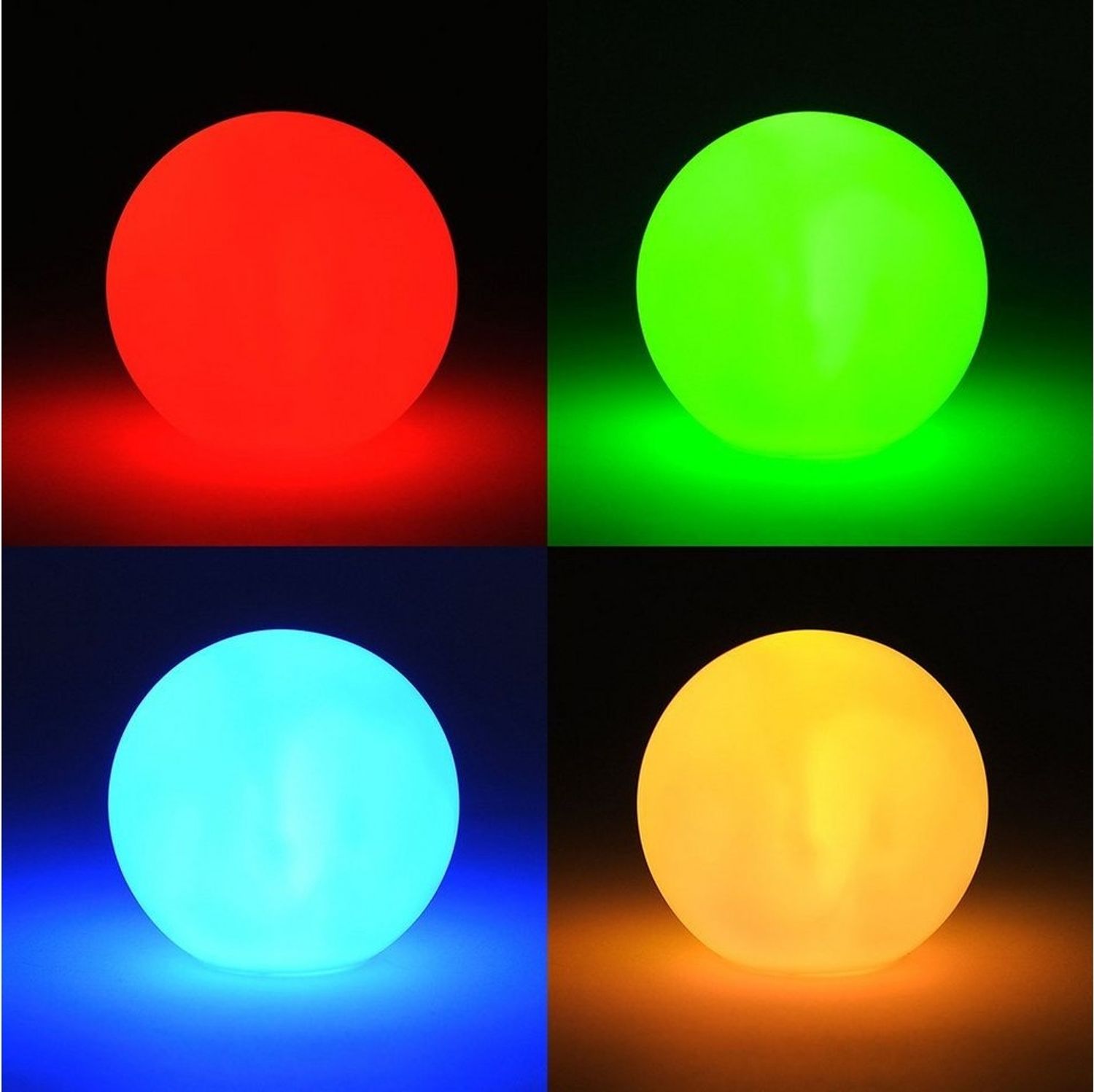 Levandeo® Nachttischlampe, 3er Set LED Kugel 8cm Farbwechsel Leuchtkugel Stimmungslicht Bild 1