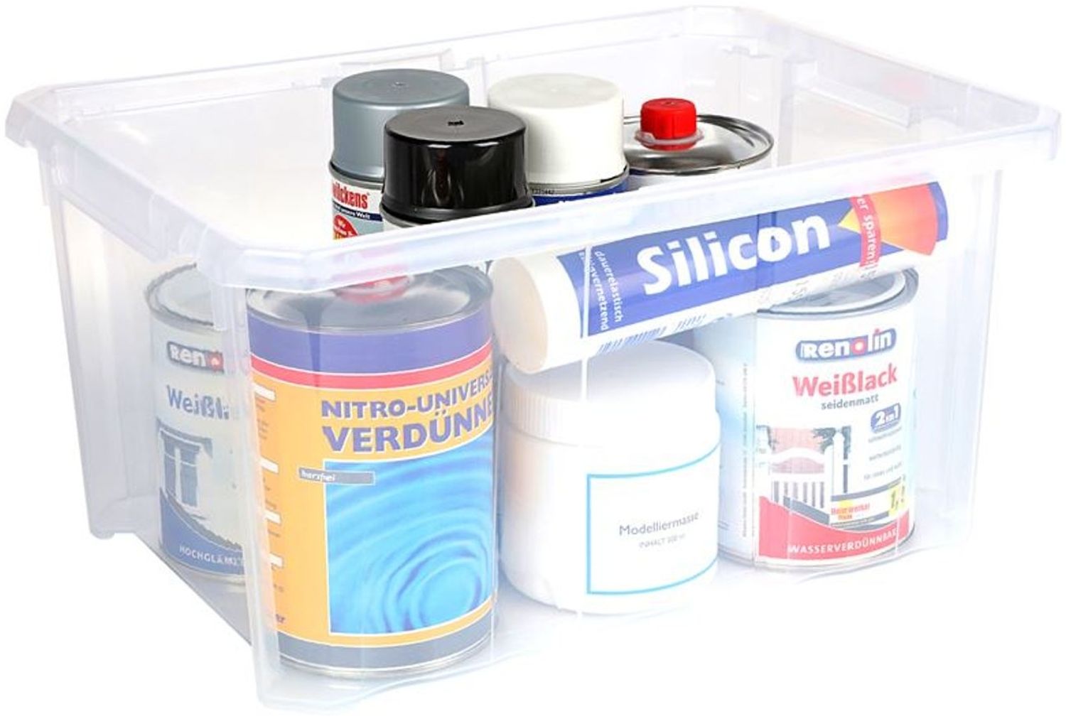 Aufbewahrungsbox 40x29x20,5cm Stapelbox Werkzeugkiste Spielzeugkiste Kunststoff Bild 1