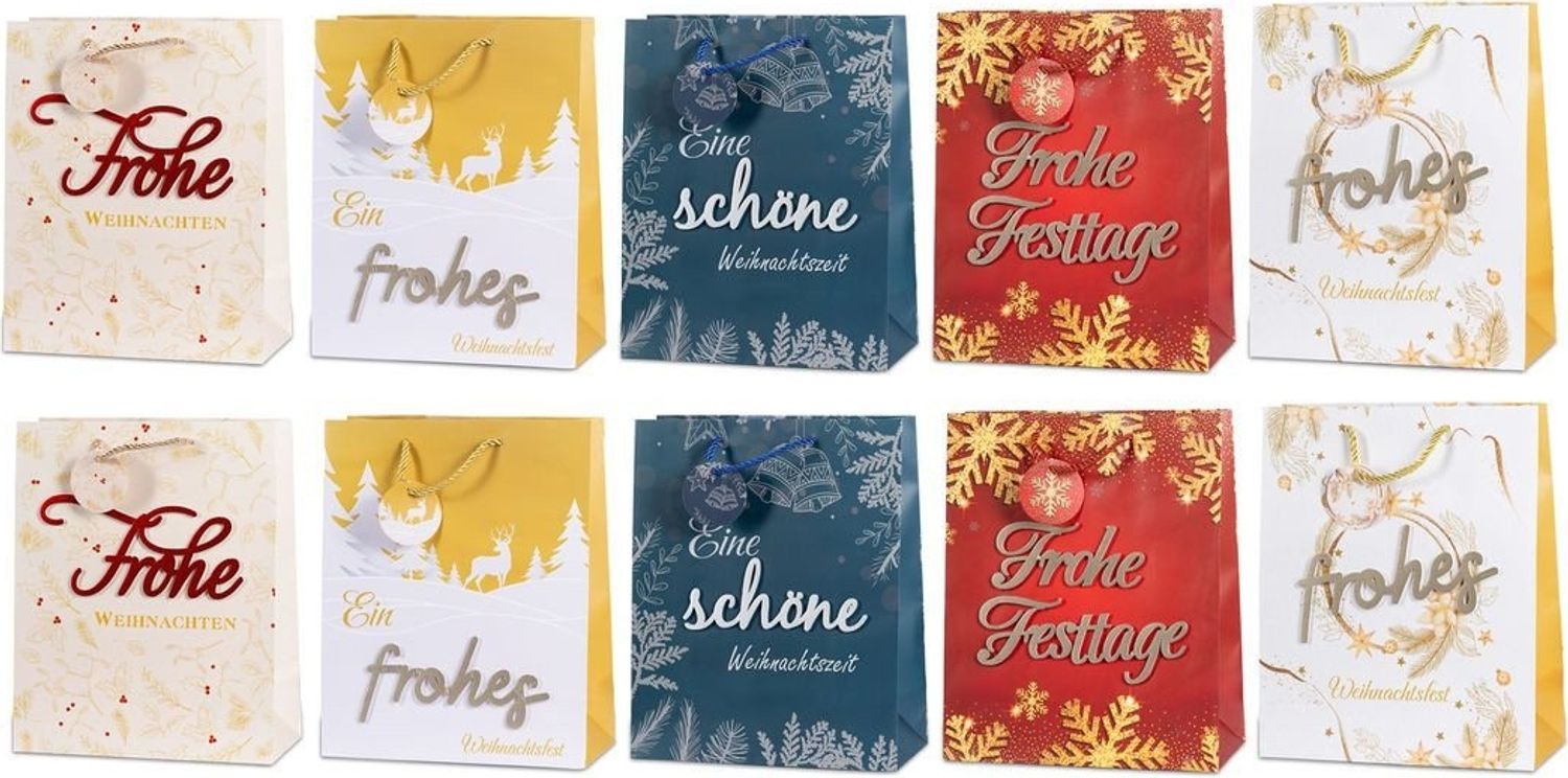 laro Geschenkbox Laro Geschenktaschen Geschenktüten Weihnachten 10/20/40/100stk Large Bild 1