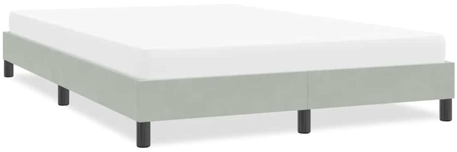 vidaXL Bettgestell ohne Matratze Hellgrau 140x220 cm Samt 4101403 Bild 1