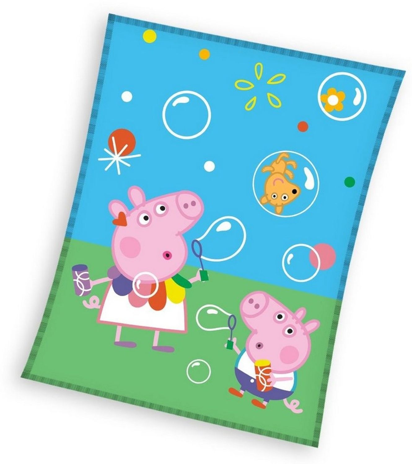 Kinderdecke Peppa Pig Fleecedecke Kuscheldecke 130 x 170 cm, Peppa Pig, Kuscheldecke Bild 1