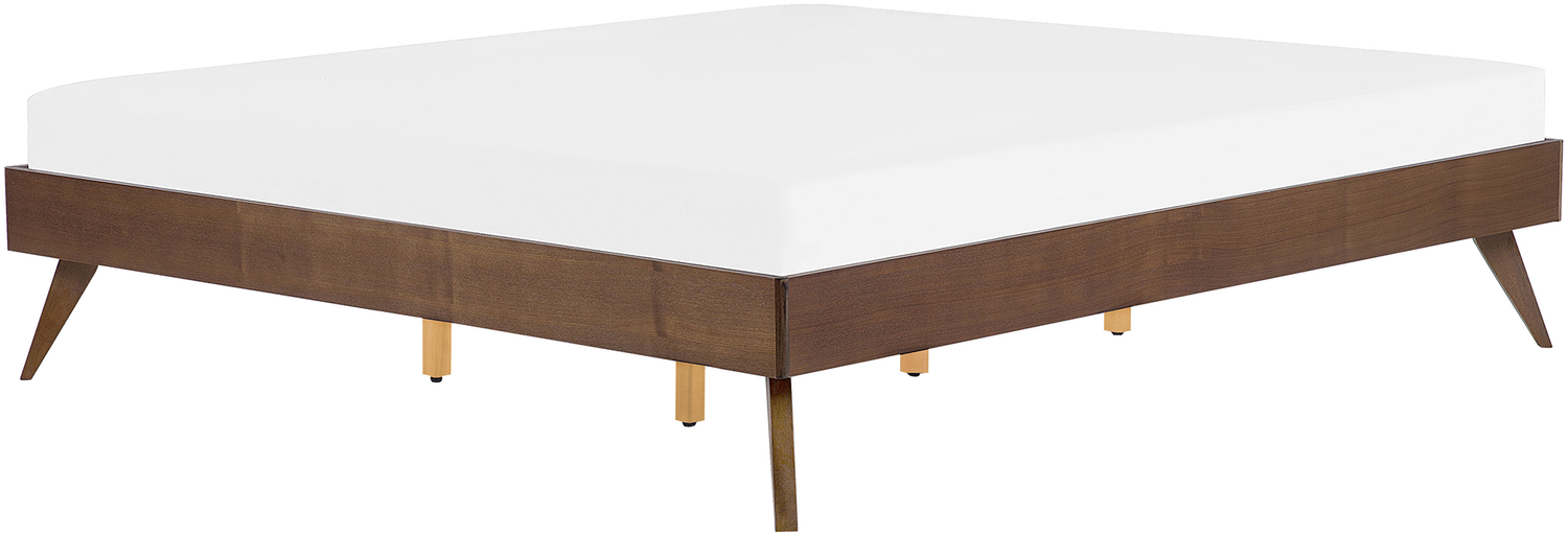 Holzbett dunkelbraun Lattenrost 180x200 cm BERRIC Bild 1